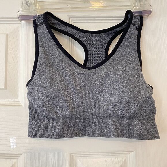 Active by Old Navy Women’s Go Dry Racerback Workout Sports Bra Gray Sz.M NEW - Picture 1 of 5